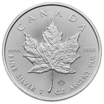 1 unca srebra | Kanadski javorov list