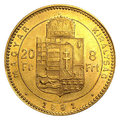20 mađarskih franaka - 8 forinti