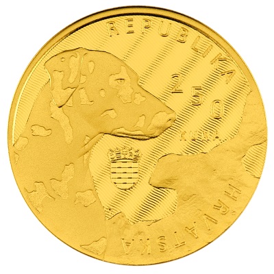 1/4 unce zlata | Dalmatinski pas + kutija (nazvati za dostupnost)