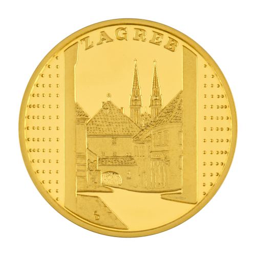 Zlatna medalja Kamenita vrata 1/16 unce + kutija